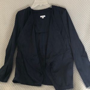 J. Jill Navy Blue Suede like jacket. Size medium. EUC